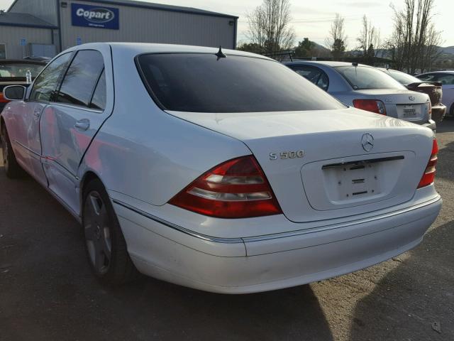 WDBNG75J6YA057416 - 2000 MERCEDES-BENZ S 500 WHITE photo 3