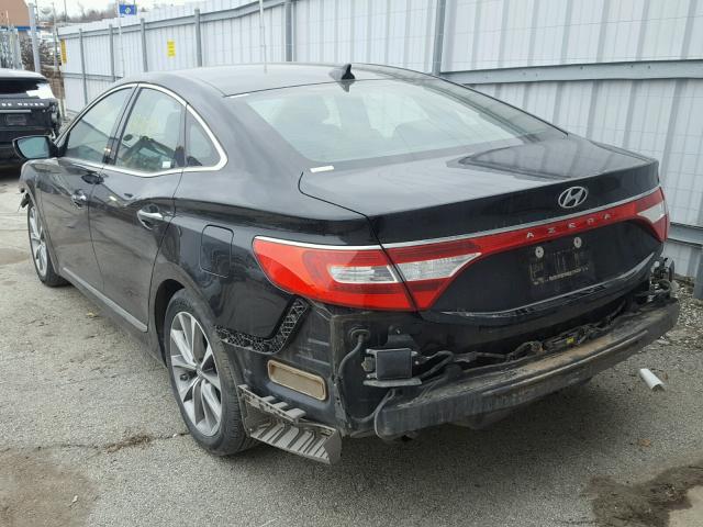 KMHFG4JG5HA583000 - 2017 HYUNDAI AZERA BLACK photo 3