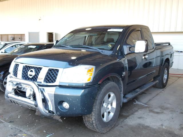 1N6AA06A14N562920 - 2004 NISSAN TITAN XE TEAL photo 2