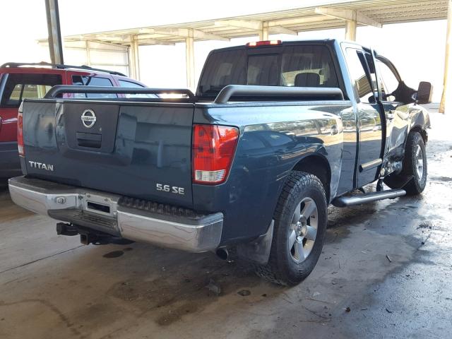 1N6AA06A14N562920 - 2004 NISSAN TITAN XE TEAL photo 4