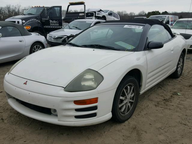 4A3AE45G21E179534 - 2001 MITSUBISHI ECLIPSE SP WHITE photo 2