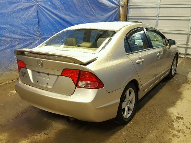 1HGFA16827L086240 - 2007 HONDA CIVIC EX BEIGE photo 4