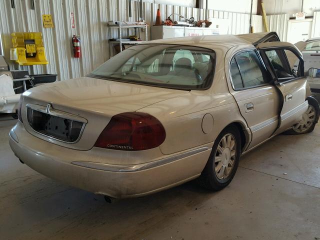 1LNHM97V61Y600453 - 2001 LINCOLN CONTINENTA BEIGE photo 4