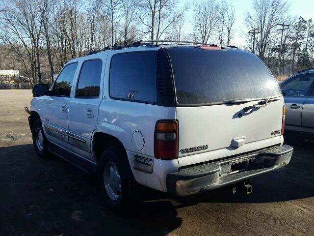 1GKEK13Z52R192163 - 2002 GMC YUKON WHITE photo 3