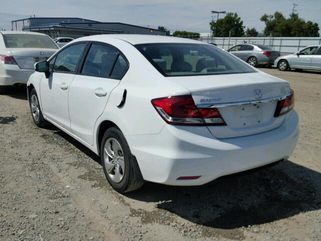 2HGFB2F58EH557231 - 2014 HONDA CIVIC LX WHITE photo 3