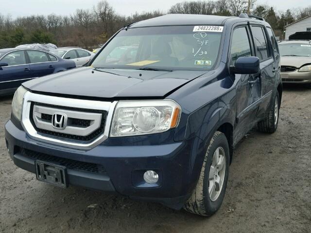 5FNYF4H42BB083614 - 2011 HONDA PILOT EX BLUE photo 2