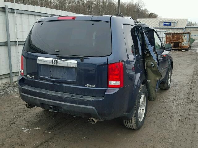 5FNYF4H42BB083614 - 2011 HONDA PILOT EX BLUE photo 4