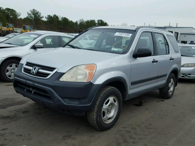 SHSRD78492U010454 - 2002 HONDA CR-V LX SILVER photo 2