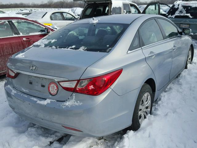 5NPEB4AC1BH147644 - 2011 HYUNDAI SONATA GLS BLUE photo 4