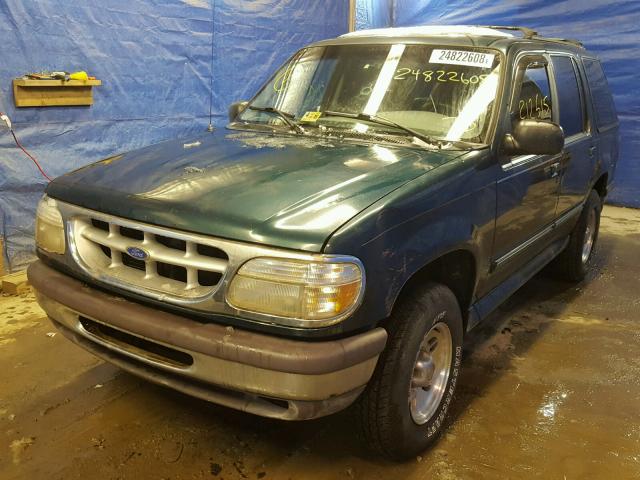 1FMDU34E7VUD02250 - 1997 FORD EXPLORER GREEN photo 2