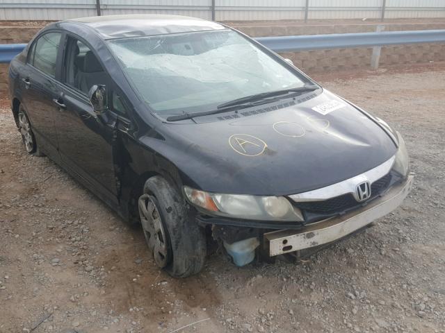 19XFA1F50AE016711 - 2010 HONDA CIVIC LX BLACK photo 1