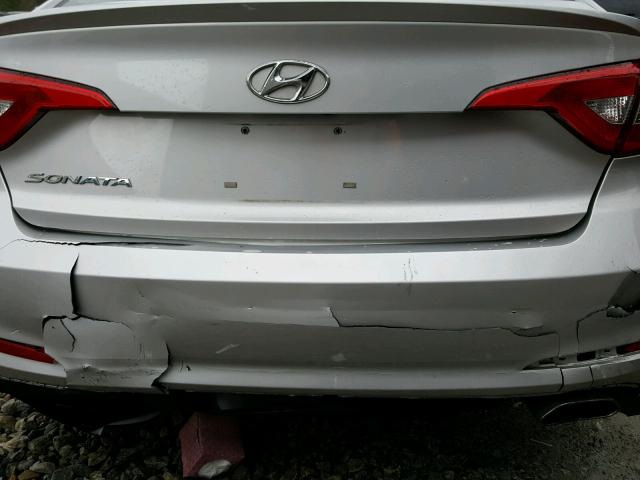 5NPE24AF2FH025049 - 2015 HYUNDAI SONATA SE SILVER photo 9