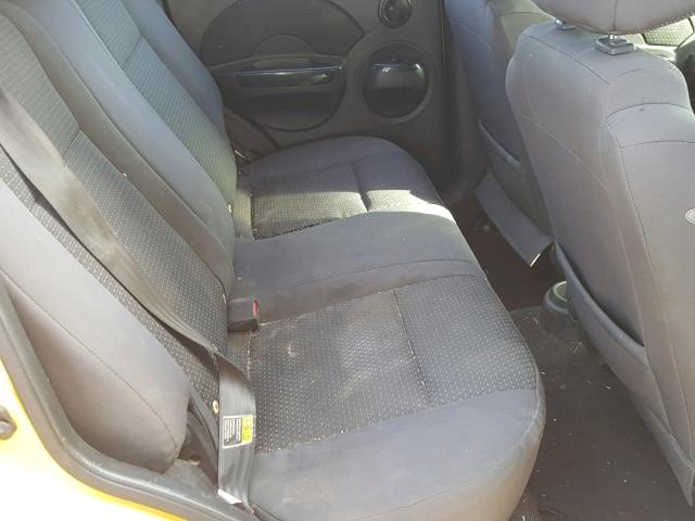 KL1TD66686B628747 - 2006 CHEVROLET AVEO BASE YELLOW photo 6