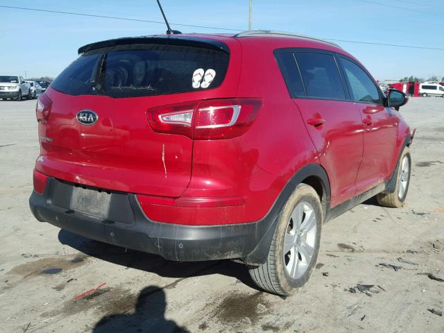 KNDPB3A23B7104311 - 2011 KIA SPORTAGE L RED photo 4