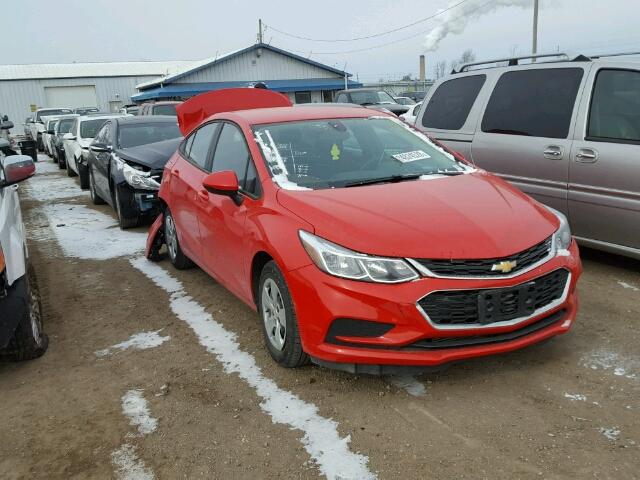 1G1BC5SM9H7113938 - 2017 CHEVROLET CRUZE LS RED photo 1