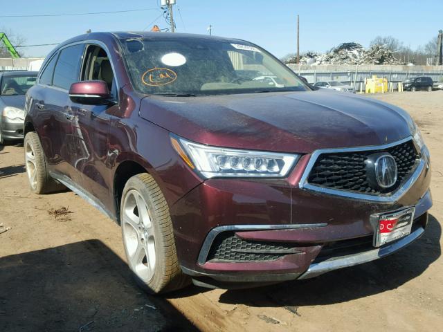 5FRYD4H38HB015385 - 2017 ACURA MDX BURGUNDY photo 1