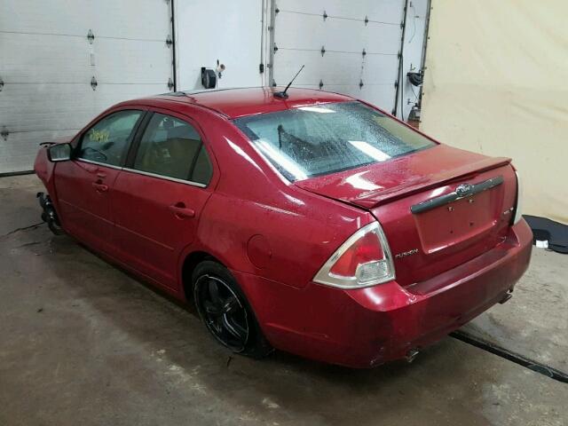 3FAHP08189R199975 - 2009 FORD FUSION SEL RED photo 3