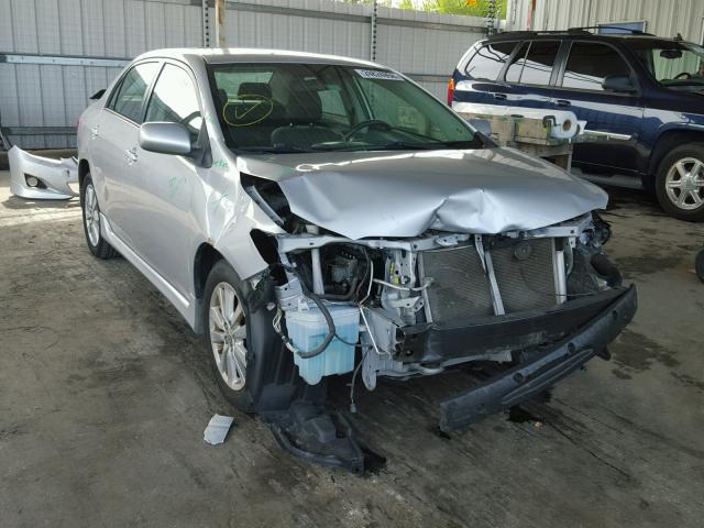 2T1BU4EE4AC444269 - 2010 TOYOTA COROLLA BA SILVER photo 1