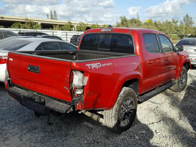 5TFAZ5CNXHX026428 - 2017 TOYOTA TACOMA DOU RED photo 4