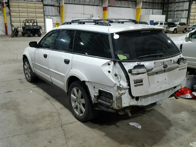 4S4BP61CX87325124 - 2008 SUBARU OUTBACK 2. WHITE photo 3