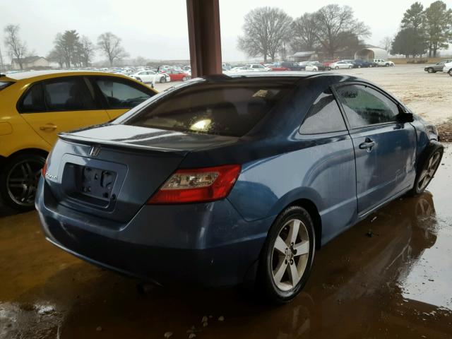 2HGFG12687H538756 - 2007 HONDA CIVIC LX BLUE photo 4