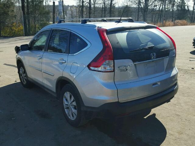 2HKRM4H73EH635597 - 2014 HONDA CR-V EXL SILVER photo 3