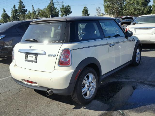 WMWSU3C55DT686348 - 2013 MINI COOPER WHITE photo 4