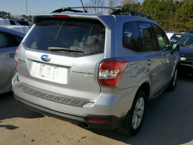 JF2SJAHC6FH431447 - 2015 SUBARU FORESTER 2 SILVER photo 4