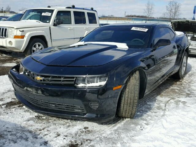 2G1FE1E39E9159237 - 2014 CHEVROLET CAMARO LS BLACK photo 2