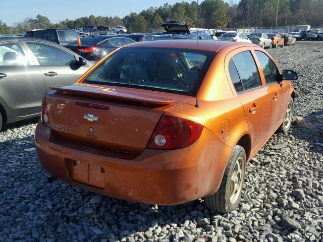 1G1AK55F077179322 - 2007 CHEVROLET COBALT LS ORANGE photo 4