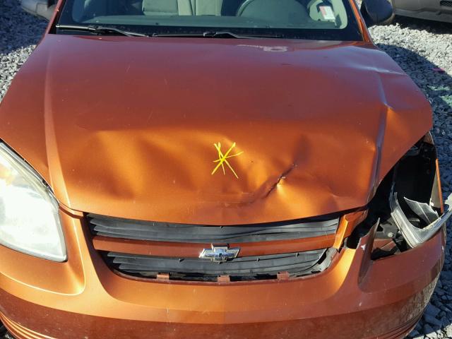 1G1AK55F077179322 - 2007 CHEVROLET COBALT LS ORANGE photo 7