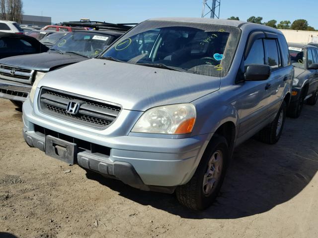 2HKYF18103H594861 - 2003 HONDA PILOT LX BLUE photo 2