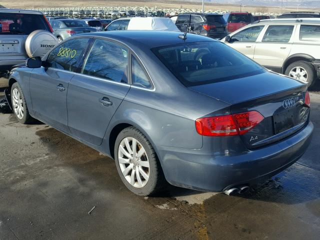 WAUFFAFL3AN012970 - 2010 AUDI A4 PREMIUM GRAY photo 3