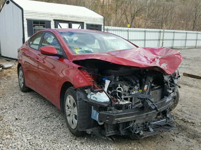 KMHDH4AE4GU478304 - 2016 HYUNDAI ELANTRA SE RED photo 1