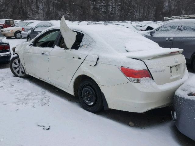 1HGCP36818A040599 - 2008 HONDA ACCORD EXL WHITE photo 3