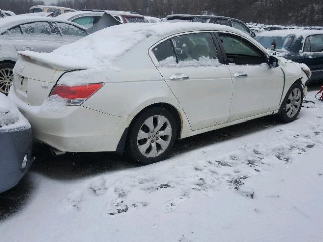 1HGCP36818A040599 - 2008 HONDA ACCORD EXL WHITE photo 4