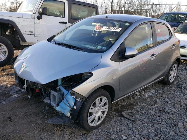 JM1DE1KY6C0144314 - 2012 MAZDA MAZDA2 SILVER photo 2