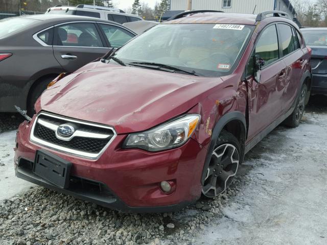 JF2GPACC4E8327436 - 2014 SUBARU XV CROSSTR RED photo 2