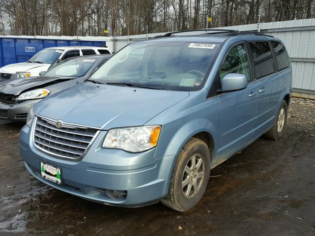 2A8HR54P28R114928 - 2008 CHRYSLER TOWN & COU BLUE photo 2