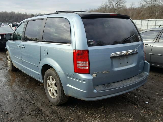 2A8HR54P28R114928 - 2008 CHRYSLER TOWN & COU BLUE photo 3