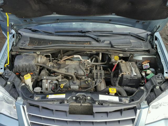 2A8HR54P28R114928 - 2008 CHRYSLER TOWN & COU BLUE photo 7