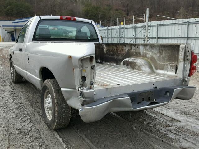 3D7KR26D97G773341 - 2007 DODGE RAM 2500 S SILVER photo 3