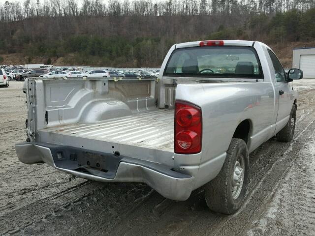 3D7KR26D97G773341 - 2007 DODGE RAM 2500 S SILVER photo 4