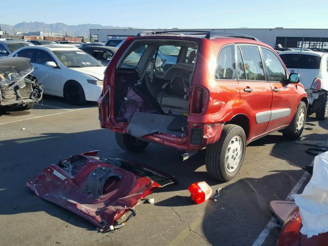 JTEGH20V430111665 - 2003 TOYOTA RAV4 RED photo 4