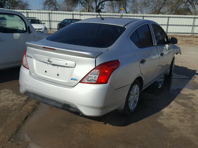 3N1CN7AP0FL904545 - 2015 NISSAN VERSA S SILVER photo 4