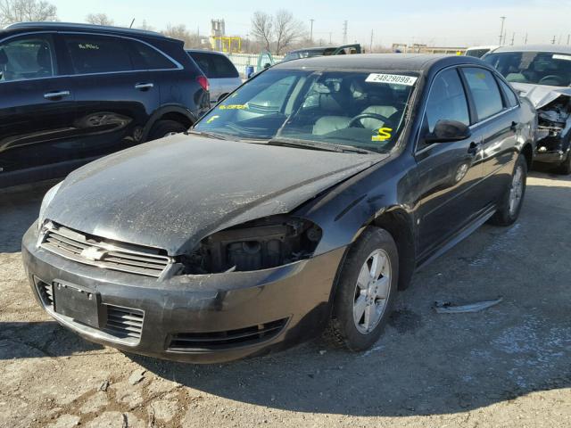 2G1WT57K191138727 - 2009 CHEVROLET IMPALA 1LT BLACK photo 2