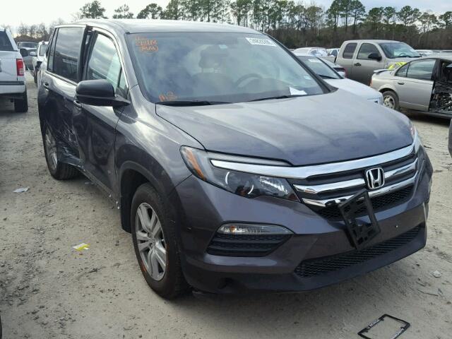 5FNYF6H15GB094616 - 2016 HONDA PILOT LX GRAY photo 1