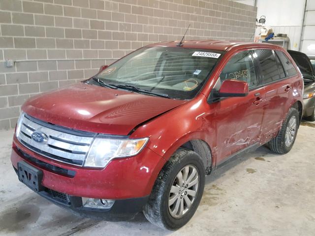 2FMDK38C87BB62586 - 2007 FORD EDGE SEL BURGUNDY photo 2