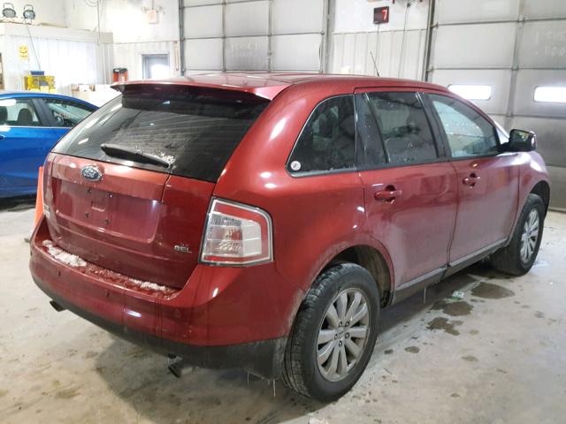 2FMDK38C87BB62586 - 2007 FORD EDGE SEL BURGUNDY photo 4