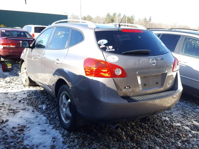 JN8AS58V59W167061 - 2009 NISSAN ROGUE S GRAY photo 3